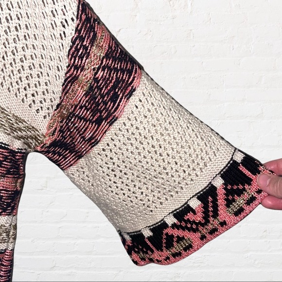 Circus Hotel Anthropologie Aztec Print Loose Fit Cardigan Sweater EU Sz 38 US S - Picture 9 of 14